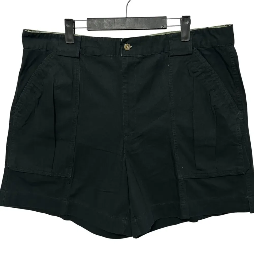 Columbia Grand Canary Short NWT Men's Sz 40 Black Pleats Chino Casual Chic